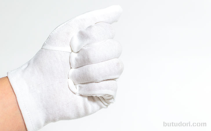 白十字綿手袋Lサイズ008